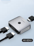 Haibeisi Hdmi One Point Two Switcher Two Input One Output Converter Splitter Split Screen Device HD Line 1 Input 2 One Drag Two Splitter 4K Computer TV Monitor One To Two Video