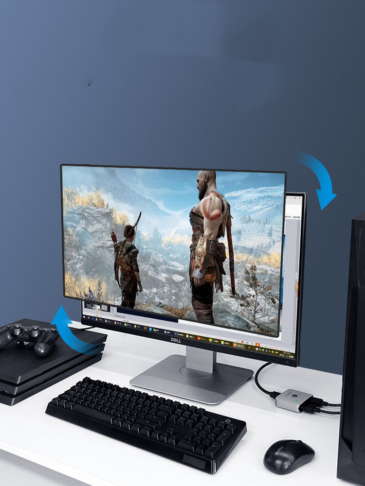 Haibeisi Hdmi One Point Two Switcher Two Input One Output Converter Splitter Split Screen Device HD Line 1 Input 2 One Drag Two Splitter 4K Computer TV Monitor One To Two Video