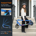 SIMATE S5 Fashion Trend Portable Kick Scooter for Kids Teens Foldable Scooter With Adjustable Handlebars Height LED Holiday Gift