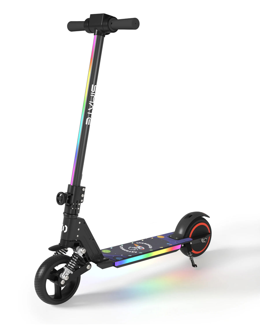 SIMATE S5 Fashion Trend Portable Kick Scooter for Kids Teens Foldable Scooter With Adjustable Handlebars Height LED Holiday Gift
