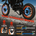 Electric Dirt Bike 4500W Peak&Up to 60 Miles 50MPH 60V 28.8Ah Battery E-Bike 14/12" Fat Tire Electric Motorcycle