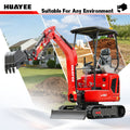 High-quality compact mini excavators (1 to 2 tons) suitable for gardening and farm projects.