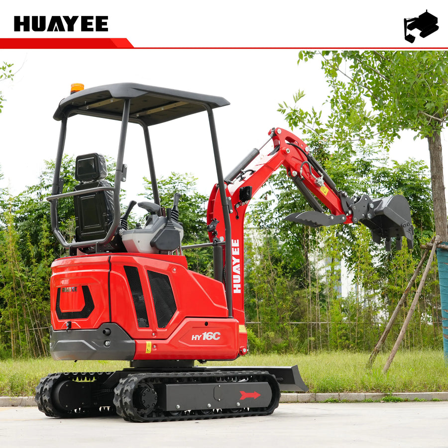 High-quality compact mini excavators (1 to 2 tons) suitable for gardening and farm projects.