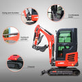 2-Ton Mini Excavator (Powered by Kubota Engine) — Equipped with Cab; Customization Available.