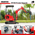 High-quality compact mini excavators (1 to 2 tons) suitable for gardening and farm projects.