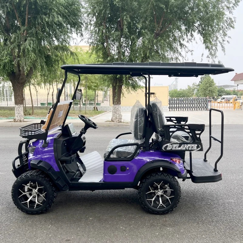 Factory Price Discount Price 48v 60V 72v Electric Golf Cart with Golf Bag Holder 2+2 Seat Mini Multi-purpose Hunting Car