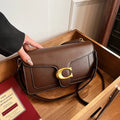 2025 Autumn New niche Bag Women's High-End Texture Solid Color Simple and Versatile Small Square Bag Classic Retro Shoulder Bag