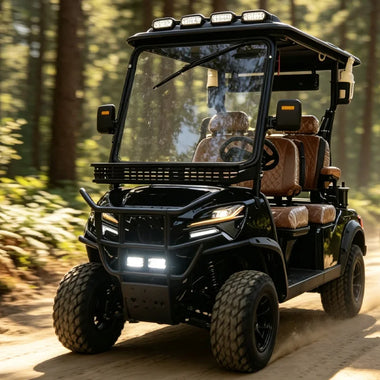 Electric Golf Cart 4 Seater with Colorful RGB LED Underglow Lights Lithium Battery Offroad Golf Buggy