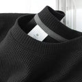 Men's New Summer Waffle Round Neck Short Sleeve T-Shirt Comfortable Breathable Short-Sleeved Top for Casual Wear