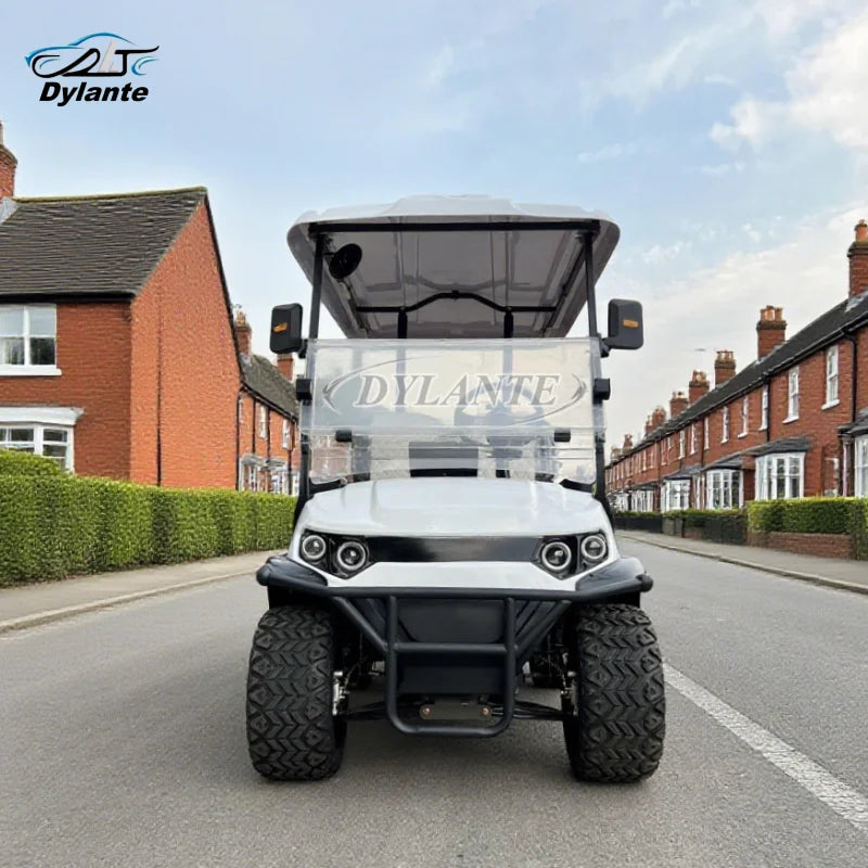 China New 2+2 Seat Electric Car Low Speed Electric Off-Road Vehicle Folding Seat Golf Cart Equipped With 48V 60V 72V Battery