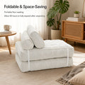 Folding Sofa Bed Convertible Sleeper Chair 1 Seat Floor Sofa Lounge with Back Support Pillow for Living Room Bedroom Guest Room