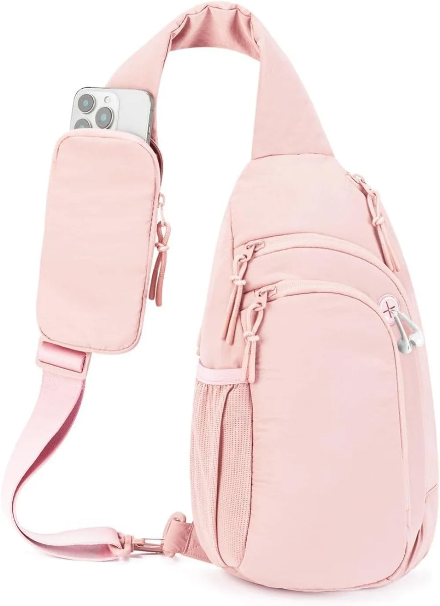 Sling Bag Nylon Crossbody Bags For Women with Anti-theft RFID Blocking Pocket Cross Body Purse Adjustable Shoulder Strap