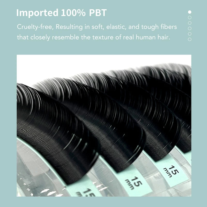 DIYDAY 16Rows Classic Lashes Individual Natural False Mink Eyelashes B C CC D DD Curl Eyelash Extension Supplies for Makeup