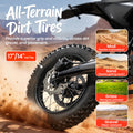 QRONGE X1 Spark L Electric Motorcycle, 4500W Peak Electric Bicycle, 60V 28.8Ah Up to 50MPH & 60 Miles Electric Dirt Bike, Full Suspension 17"/14" Off-Road Tire E-Dirt Bike for Adults Teens 1-Year Warranty