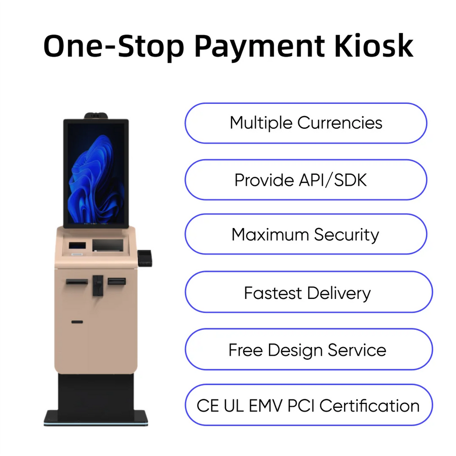 Machine Self Service Deposit Withdraw Terminal Currency Exchange Machine  Metal For Cash Dispenser Multi-Functional ATM