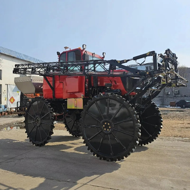 Paddy Field Self Propelled Boom Sprayer High Clearance Agriculture Machine Dual Liquid Fertilizer Tank Farming Asset