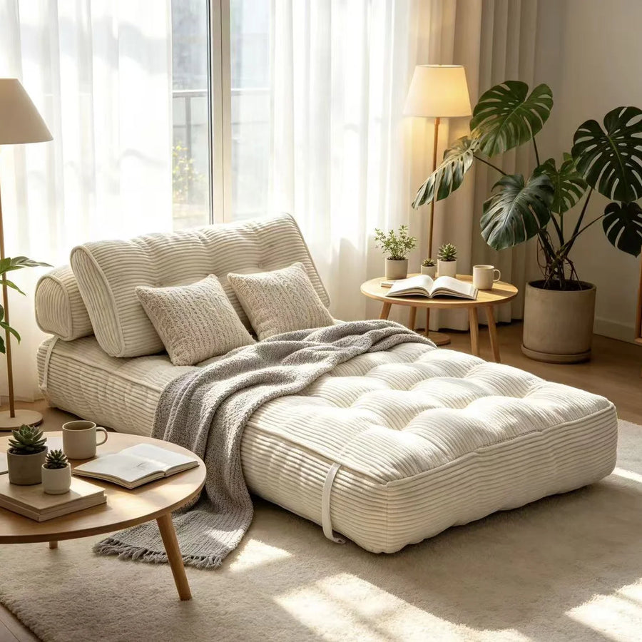 Folding Sofa Bed Convertible Sleeper Chair 1 Seat Floor Sofa Lounge with Back Support Pillow for Living Room Bedroom Guest Room