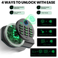[2026 NEW] 6.5 Cub Large Home Safe Fireproof Waterproof, Fingerprint Drop Safe for Business with Metal Deposit Storage Box