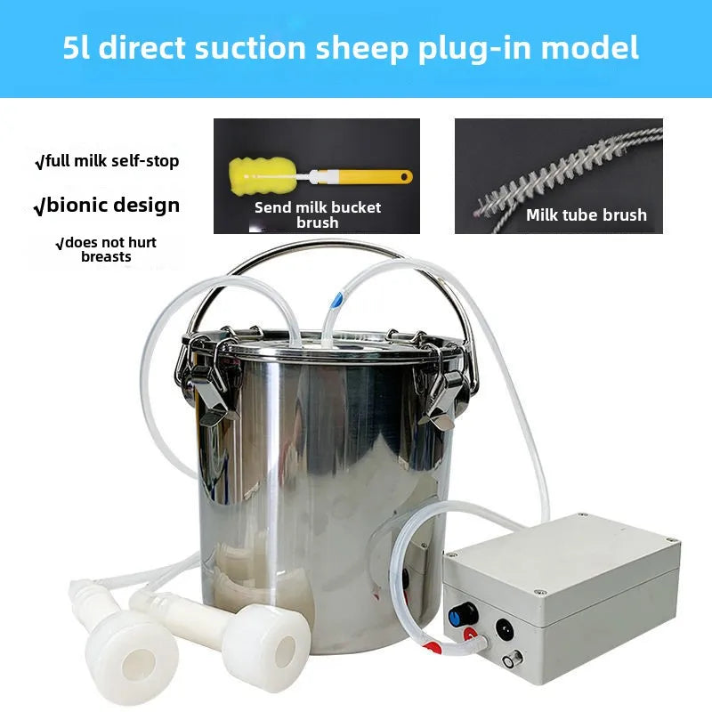Cattle and Sheep Milking Machine, Animal Electric Pulse Milking Machine, Portable Small Milking Machine