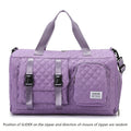 Durable Nylon Travel Duffle Bag, Portable Sports Gym Bag for Overnight Trips Shoulder Duffel Training Bag, Spacious Argyle