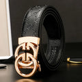 2024 New business Male Famous Style Metal Automatic Buckle Luxury Brand Women Belt Genuine Leather Belts for Men Strap jeans