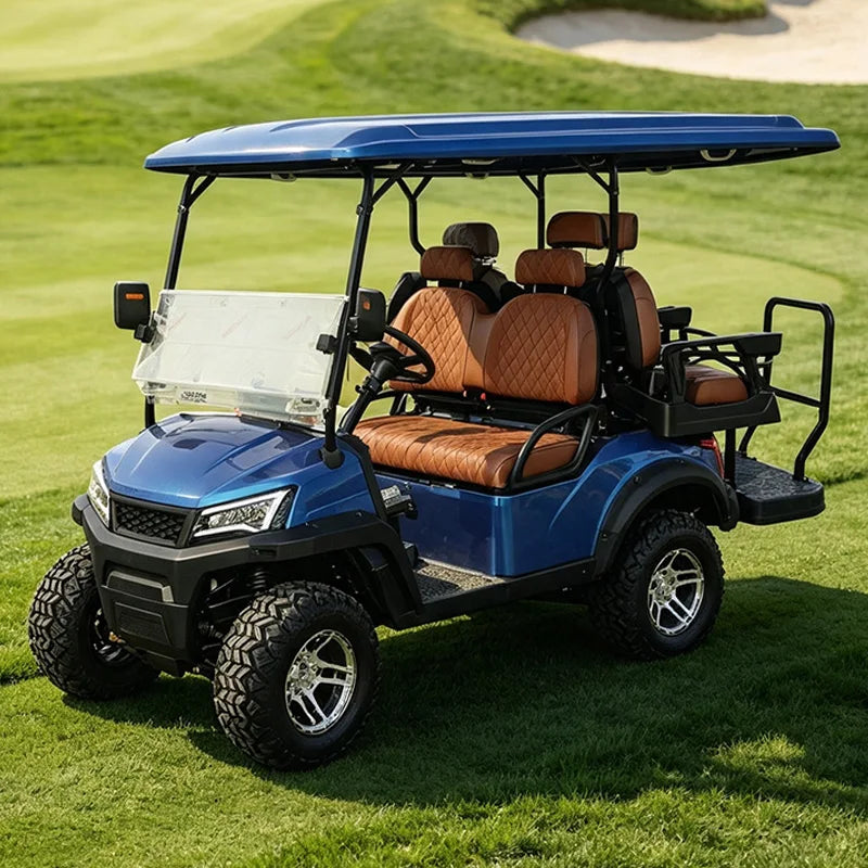 Custom New Lithium-Battery Electric Golf Cart – Scenic Area & Sightseeing Vehicle Options for 2–4 or 8 Seats Road-legal