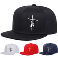 Unisex Faith Letter Cross Embroidery Hip-hop Hats Spring Autumn Outdoor Adjustable Casual Baseball Caps Sunscreen Hat Sports Cap