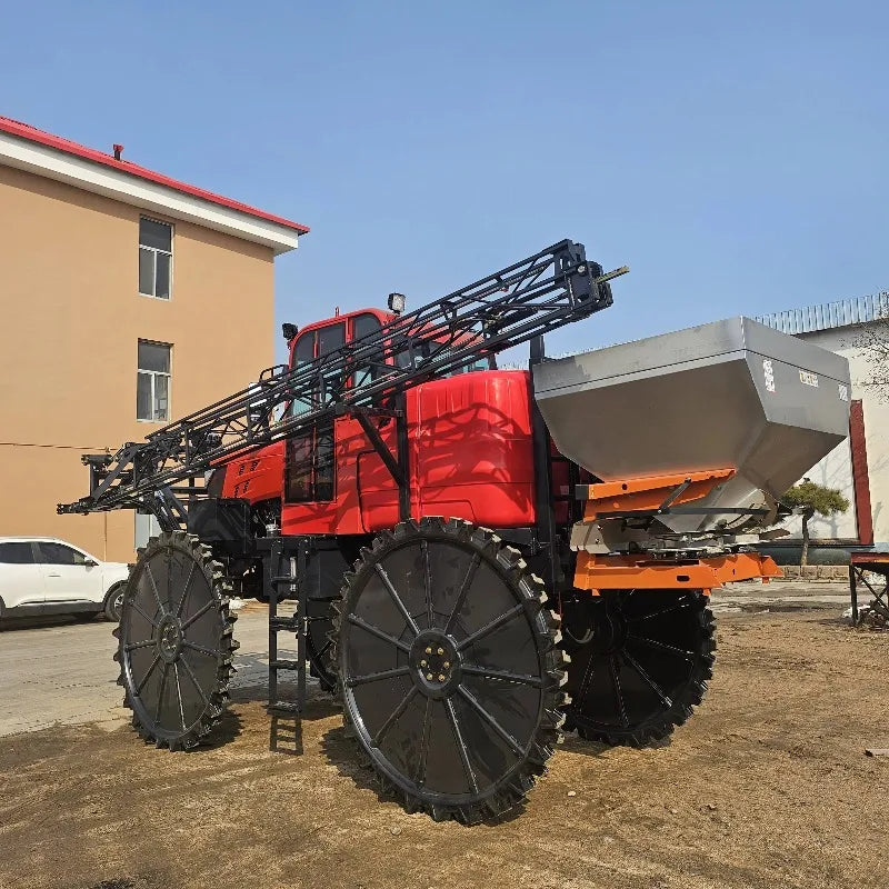 Paddy Field Self Propelled Boom Sprayer High Clearance Agriculture Machine Dual Liquid Fertilizer Tank Farming Asset