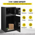 SucceBuy 33" Double Door Safe Deposit Box Secret Hidden Piggy Bank Steel Separate Storage Space Electronic Lock for Office Home