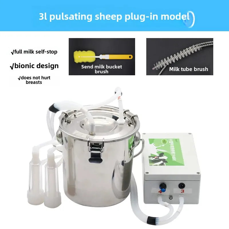 Cattle and Sheep Milking Machine, Animal Electric Pulse Milking Machine, Portable Small Milking Machine