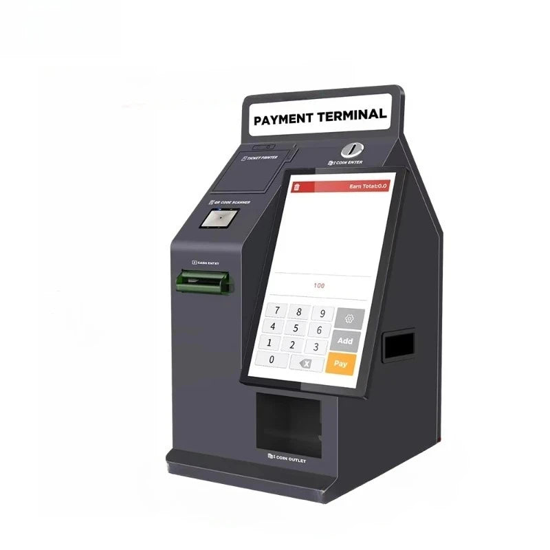 Cash Financial Equipment Banknote Recycler Deposit ATM Bill Ordering Kiosk with Printer