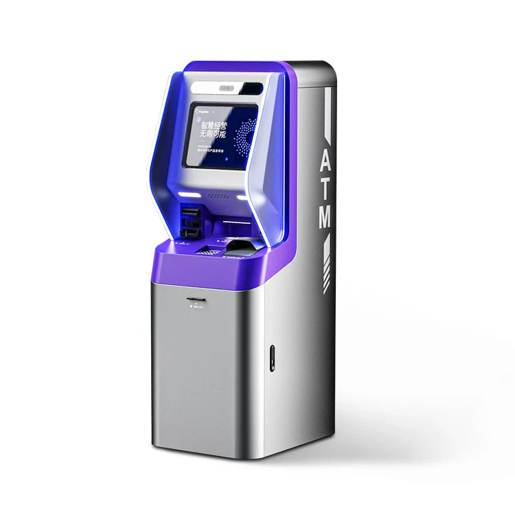 Crtly Touch Screen Automatic Banknote Deposit Cash Receiver ATM Withdrawal Recycling Bin Currency Exchange ATM