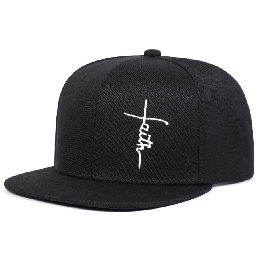 Unisex Faith Letter Cross Embroidery Hip-hop Hats Spring Autumn Outdoor Adjustable Casual Baseball Caps Sunscreen Hat Sports Cap