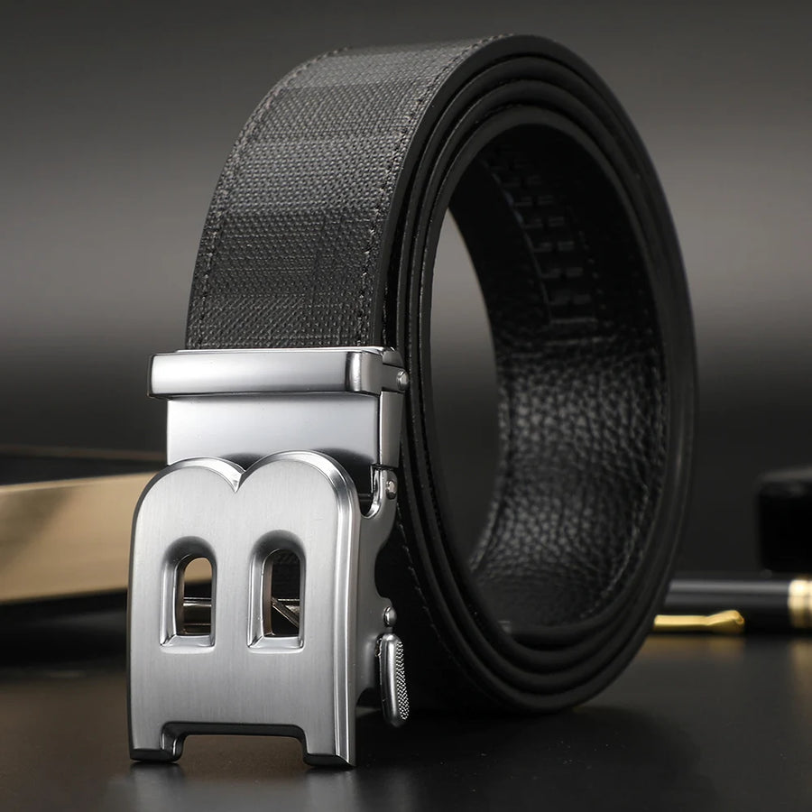 High Quality Leather Belt Men Luxury Brand Designer fashion Canvas Belts for Men Strap Male Metal Automatic Buckle Belt
