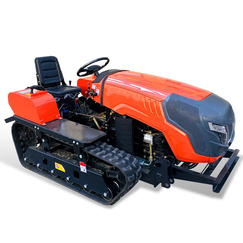 Customized 80HP Crawler Diesel Tiller Dry Land Farming Tractor Paddy Field Cultivation Equipment