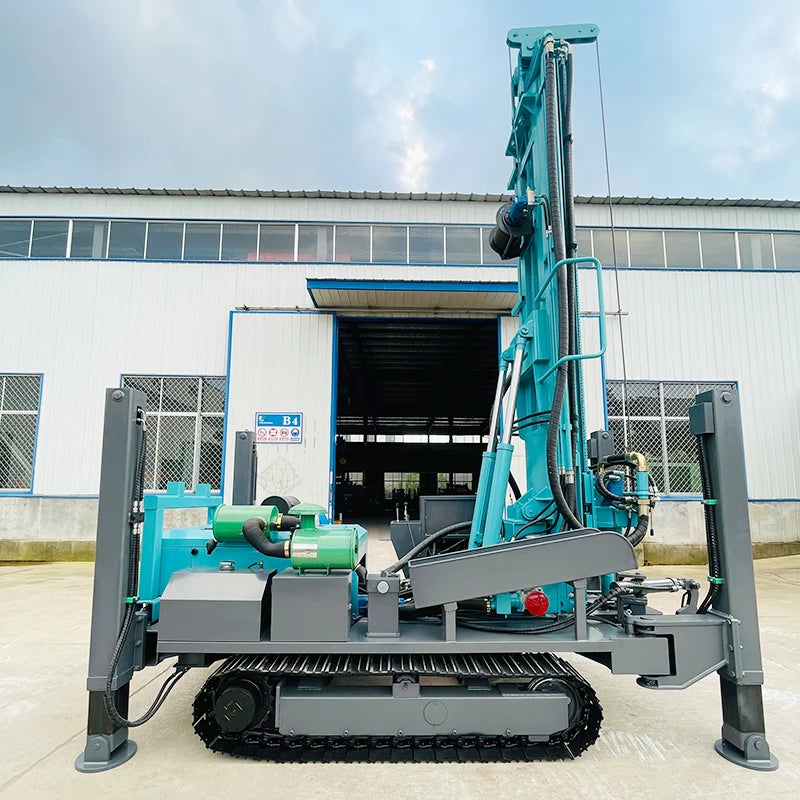 Tracked Water and Air Drilling Rig Mud Pneumatic Drill Machine for Water Well Mining Hard Rock
