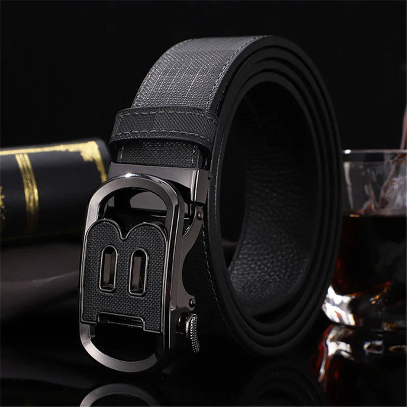 High Quality Leather Belt Men Luxury Brand Designer fashion Canvas Belts for Men Strap Male Metal Automatic Buckle Belt