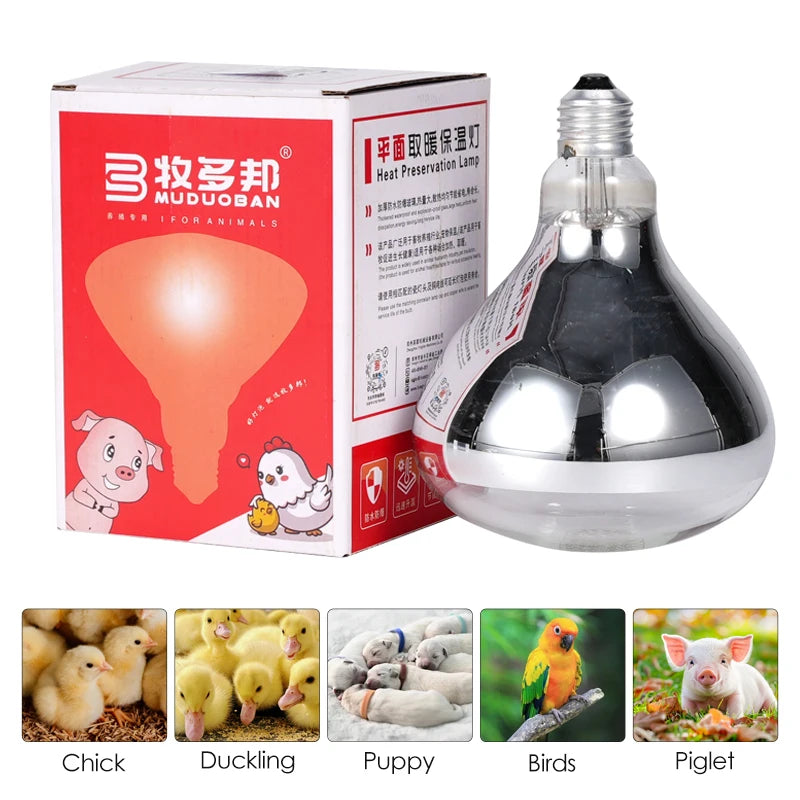 220V 100W/150W/200W/250W Thickened Heating Lamp Breeding Bulb High Quality Led Light Pet Brooder Hatch Chicken Pig Heater Bulbs