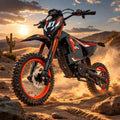 Electric Dirt Bike for Adults Teens 4500W Peak 60V 28.8Ah Battery Up to 60 Miles 50MPH Electric Motorcycle 14"/12" Fat Tire Mountain Off-Road E-Bike