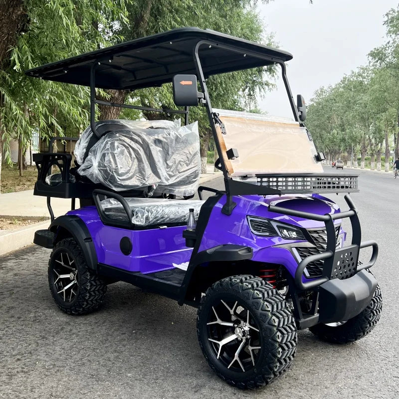 Factory Price Discount Price 48v 60V 72v Electric Golf Cart with Golf Bag Holder 2+2 Seat Mini Multi-purpose Hunting Car