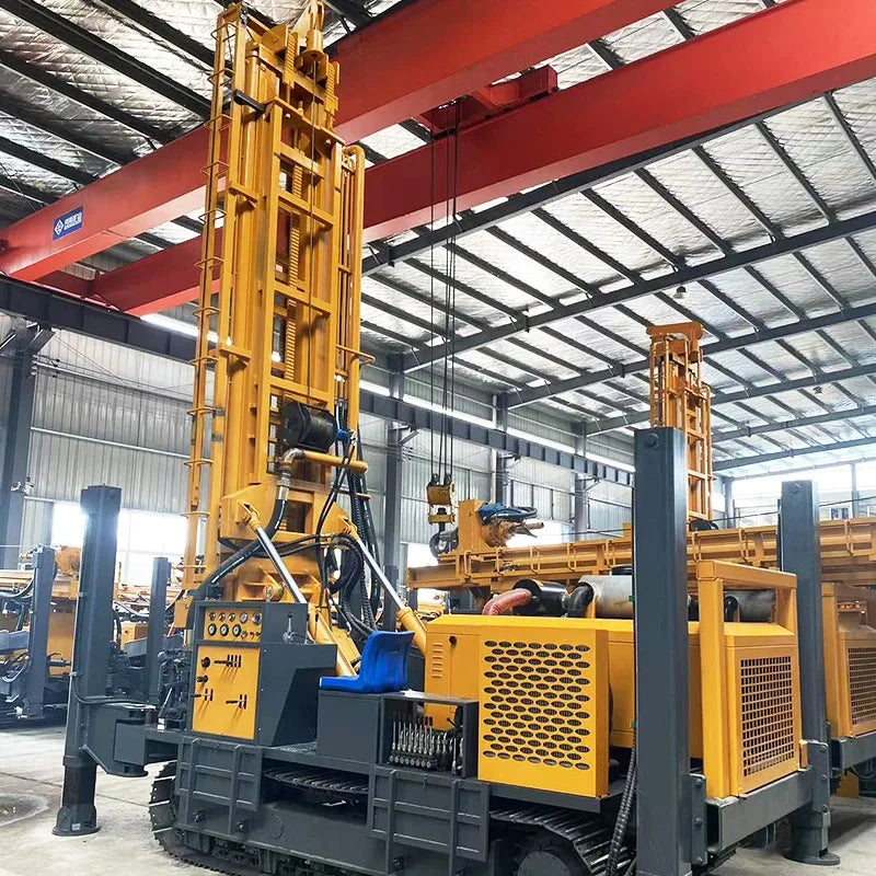 Tracked Water and Air Drilling Rig Mud Pneumatic Drill Machine for Water Well Mining Hard Rock