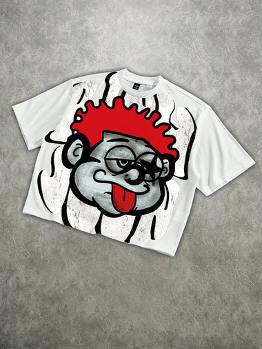 2026 Summer New Style Men's T-shirt - Breathable Lightweight Casual Roller Skating 3D Printout Street Style Men's T-shirt