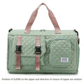Durable Nylon Travel Duffle Bag, Portable Sports Gym Bag for Overnight Trips Shoulder Duffel Training Bag, Spacious Argyle
