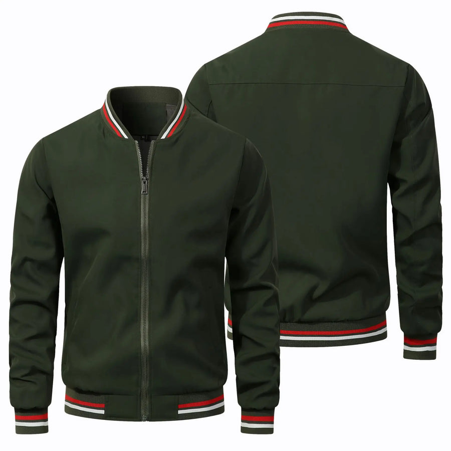 Jacket trend men's new autumn-winter style European casual coat fashionable trendy outerwear men's top thin jacket - New0001
