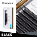 DeceMars YY Shape  Black Brown Eyelashes Extensions Two Tip Lashes C/D Curl  High Quality  Idividual