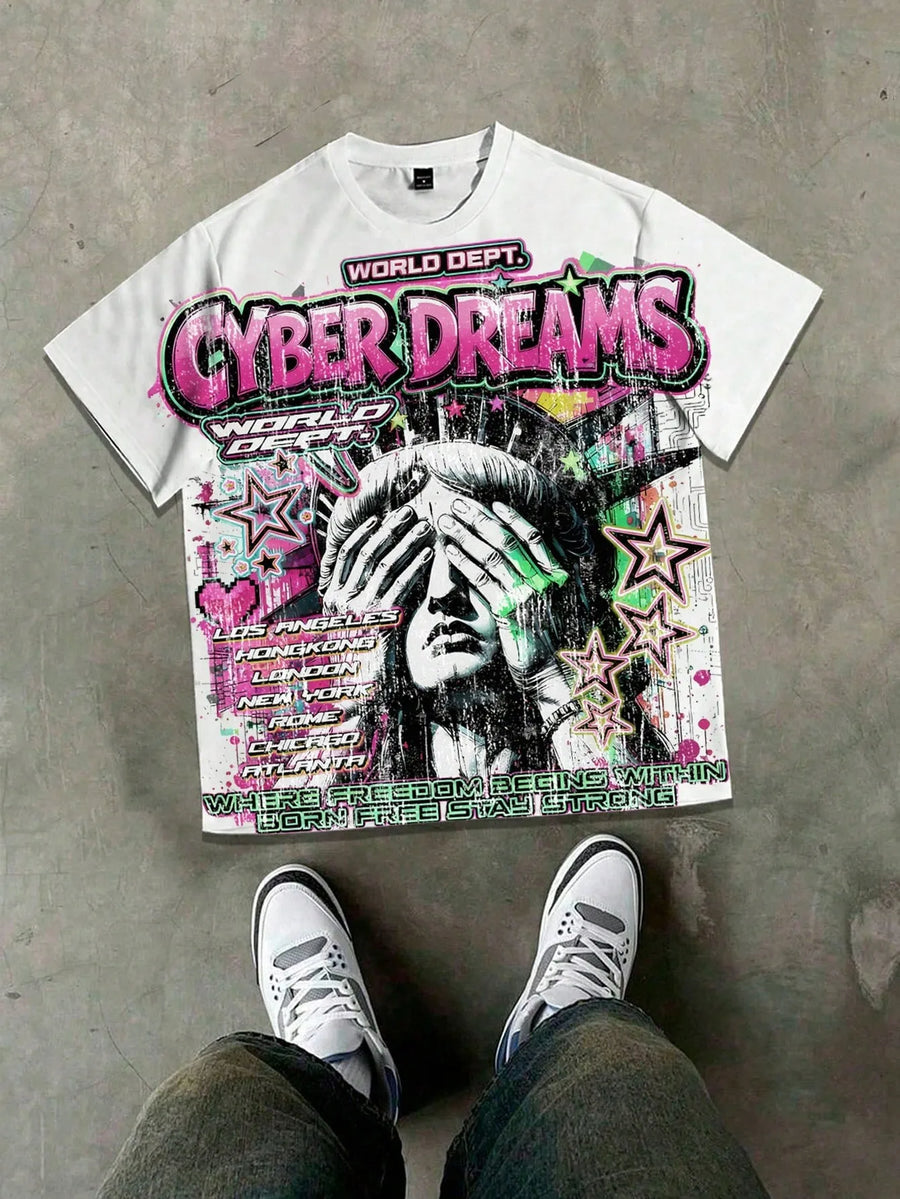 2026 Summer Men's T-shirt with 3D Print Breathable Lightweight Comfortable for Roller Skating and Hip Hop Men's T-shirt