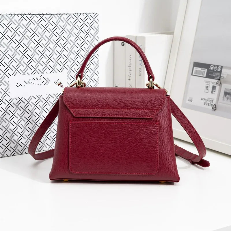New Fashion Women Mini Genuine Leather Handbag Shoulder Crossbody Bag Casual Daily Commuter Ladies Messenger Bag
