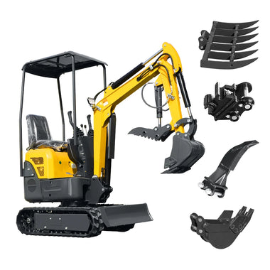 1.2 Ton Small Crawler Mini Excavator Hydraulic Micro Digger CE Approved For Household Landscaping Farm Digging Work