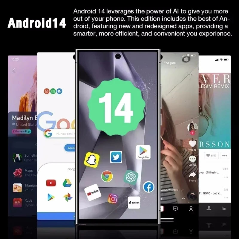 2025 New Global version S25 Ultra smartphone 7.3inch HD Android14 Snapdragon 8gen3 10core dual SIM 5G phone 8000mAh unlock phone