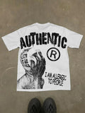 Harajuku Letter Graphic T Shirts Y2k Tops Men Women High Street Oversized T Shirt Pro Choice Streetwear Vintage Tee Clothing